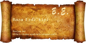 Baza Ezékiel névjegykártya